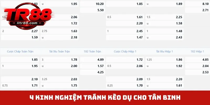 4 kinh nghiệm tránh kèo dụ cho tân binh